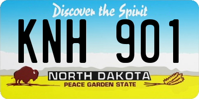 ND license plate KNH901