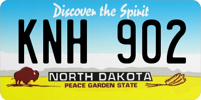 ND license plate KNH902