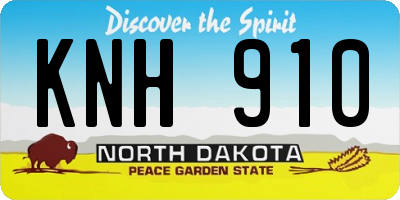 ND license plate KNH910