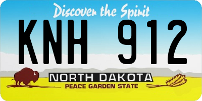 ND license plate KNH912