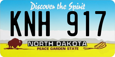 ND license plate KNH917