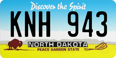 ND license plate KNH943