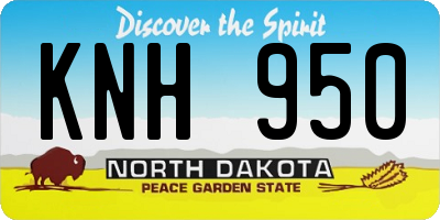 ND license plate KNH950