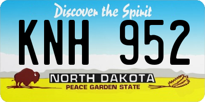 ND license plate KNH952
