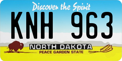 ND license plate KNH963