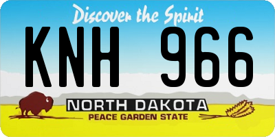 ND license plate KNH966