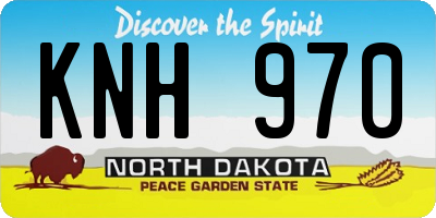 ND license plate KNH970