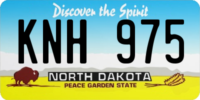 ND license plate KNH975