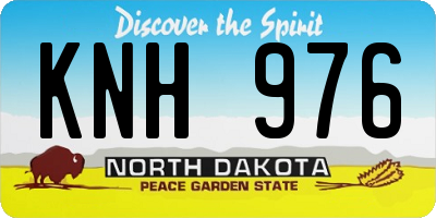 ND license plate KNH976