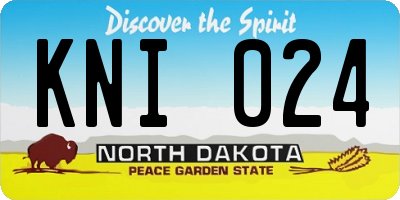 ND license plate KNI024