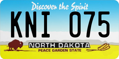 ND license plate KNI075