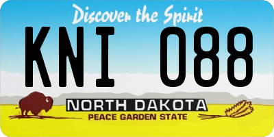 ND license plate KNI088