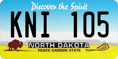 ND license plate KNI105