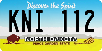 ND license plate KNI112