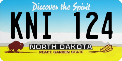 ND license plate KNI124
