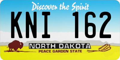 ND license plate KNI162