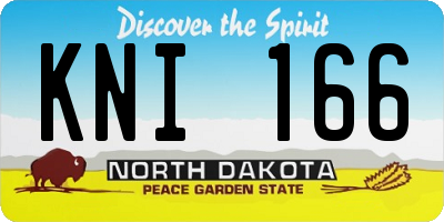 ND license plate KNI166