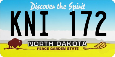 ND license plate KNI172