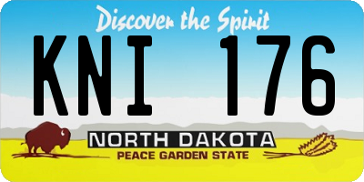 ND license plate KNI176
