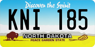 ND license plate KNI185
