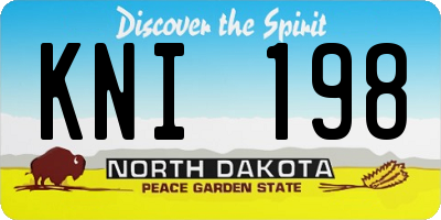 ND license plate KNI198