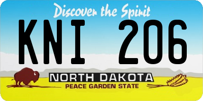 ND license plate KNI206