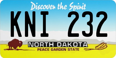 ND license plate KNI232