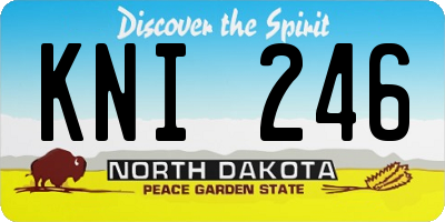 ND license plate KNI246