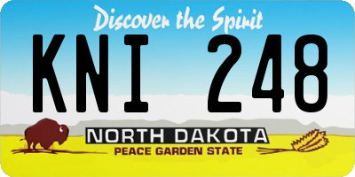ND license plate KNI248