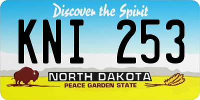 ND license plate KNI253