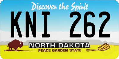 ND license plate KNI262