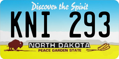 ND license plate KNI293
