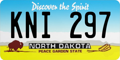 ND license plate KNI297