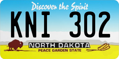 ND license plate KNI302