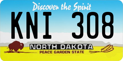 ND license plate KNI308