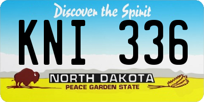 ND license plate KNI336