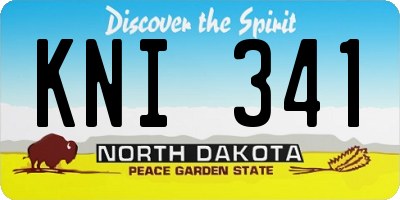 ND license plate KNI341