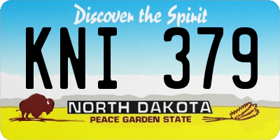 ND license plate KNI379