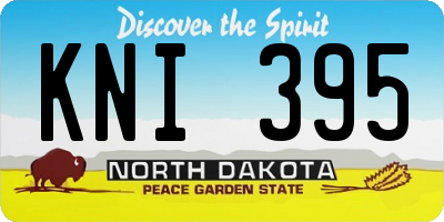 ND license plate KNI395