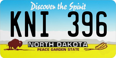 ND license plate KNI396
