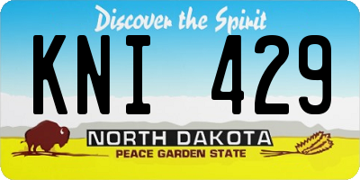 ND license plate KNI429