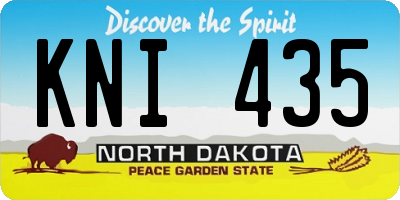 ND license plate KNI435