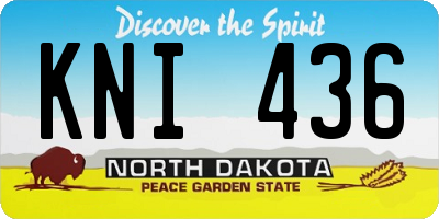 ND license plate KNI436