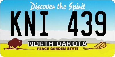 ND license plate KNI439