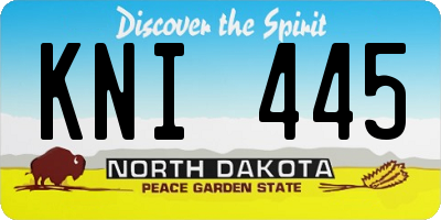 ND license plate KNI445