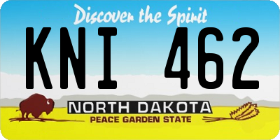 ND license plate KNI462