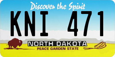 ND license plate KNI471