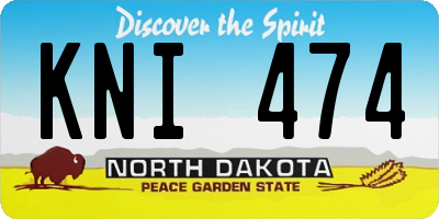 ND license plate KNI474