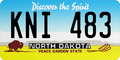 ND license plate KNI483