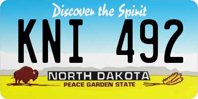 ND license plate KNI492
